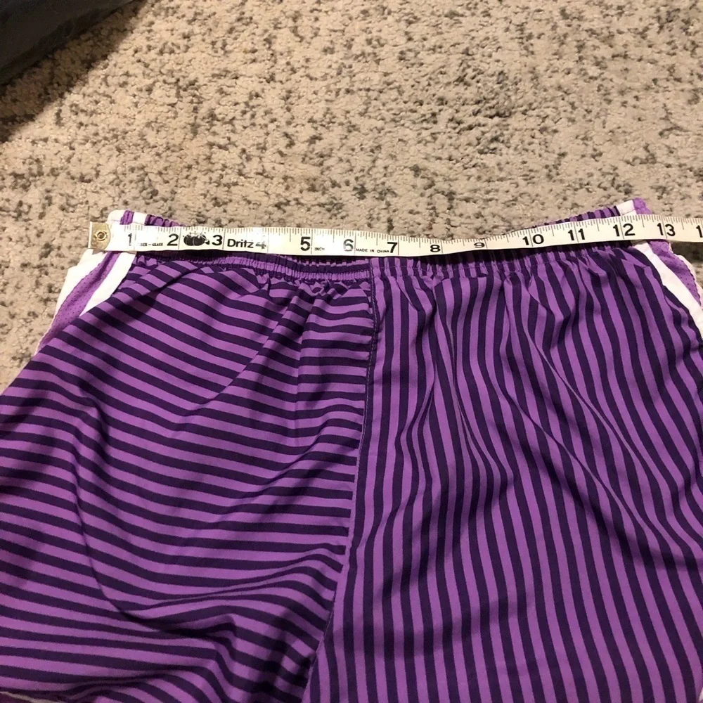 Nike Dri-Fit Purple Striped Athletic Shorts Size Medium